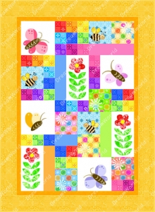 전통문양(꽃+나비)Yellow-이불세트